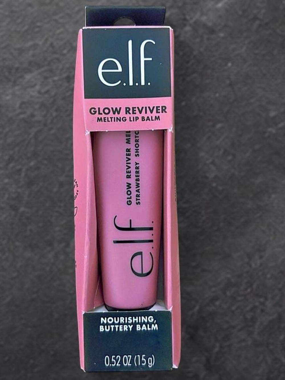 ELF Glow Reviver Melting Lip Balm Pink Strawberry Shortcake Nourishing Buttery